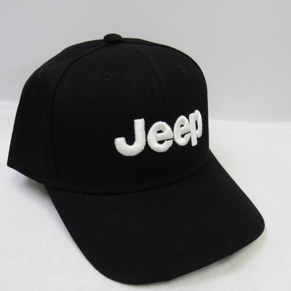 Black & Whit Embroidered JEEP Baseball Hat Cap Unisex - Picture 2 of 3